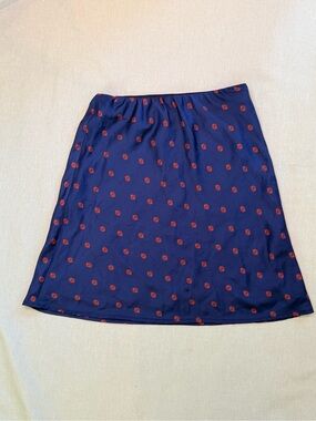 Urban Outfitters Navy Orange  Print Mini Skirt Size S-P